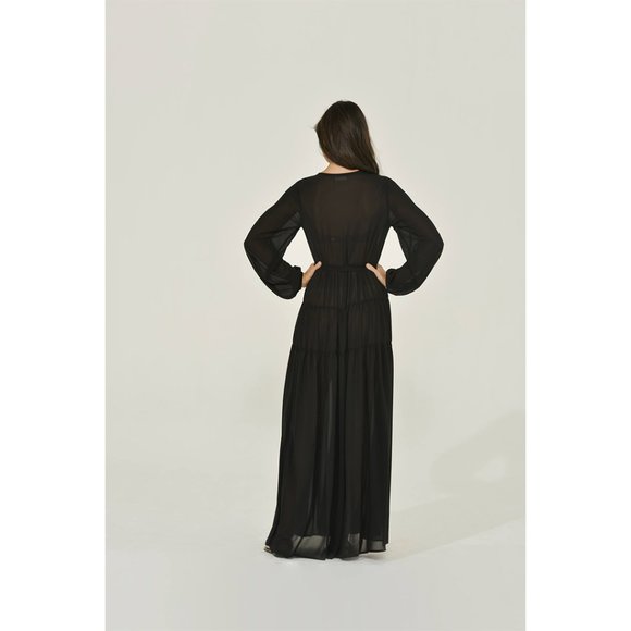 Black Chiffon Maxi Dress | The most comfortable maxi dress ever - Picture 7 of 9